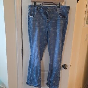 Girls Plus Xxl 20.5 Flare Patterned Jeans Thereabouts